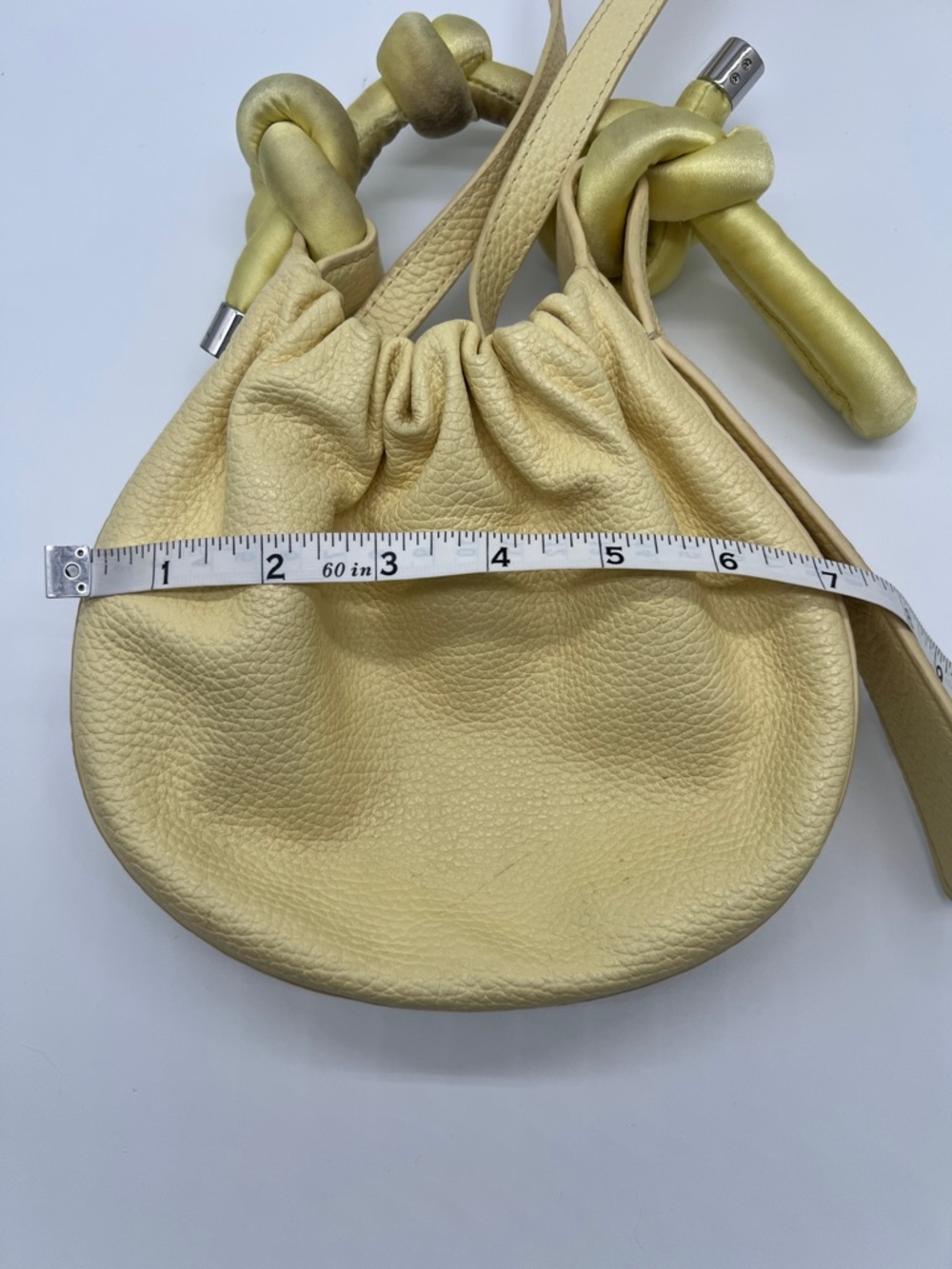 Behno New York Mini Crossbody Bag Leather Knot Dumpling Bag - Picture 12 of 12
